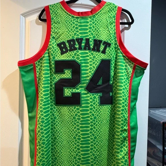 Kobe Bryant Green Mamba Grinch Basketball Jersey XL - Picture 2 of 5